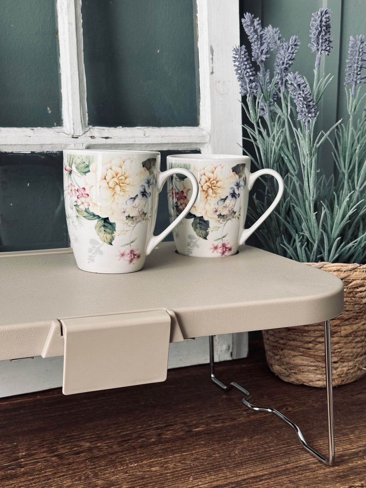 Panier pique-nique pliable avec couvercle beige