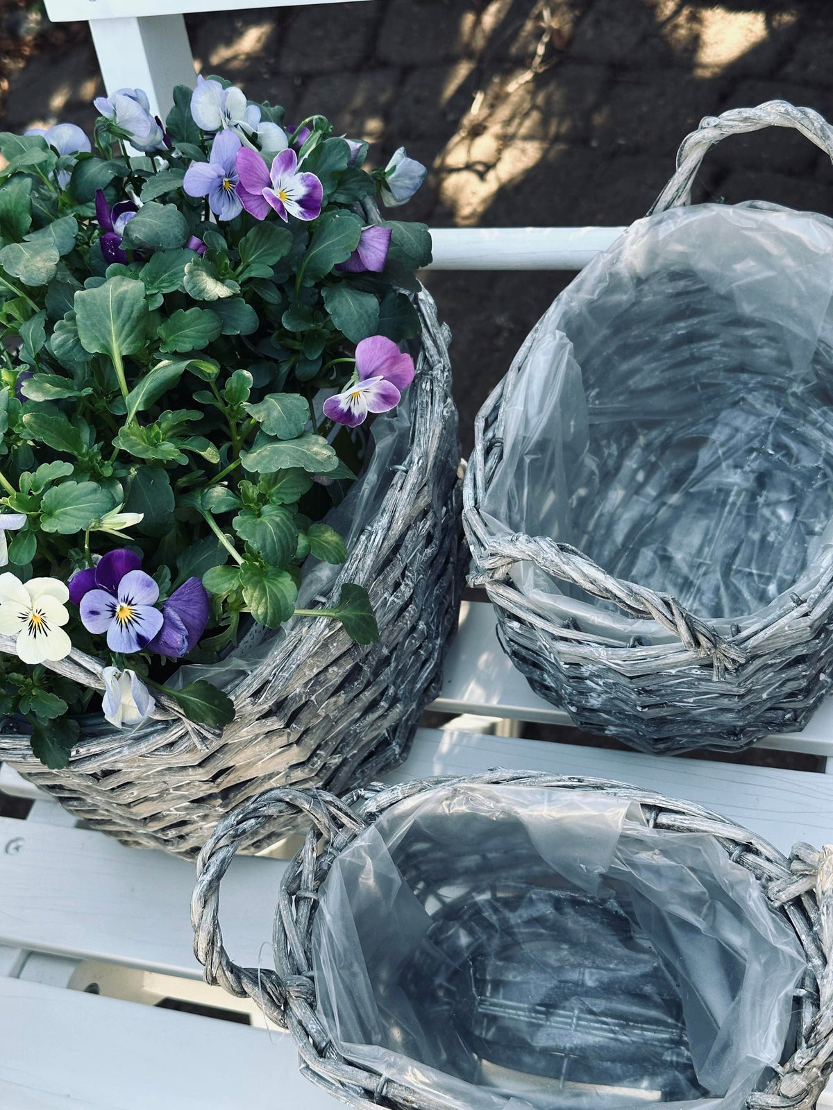 Corbeilles à plantes - Lot de 3 pces