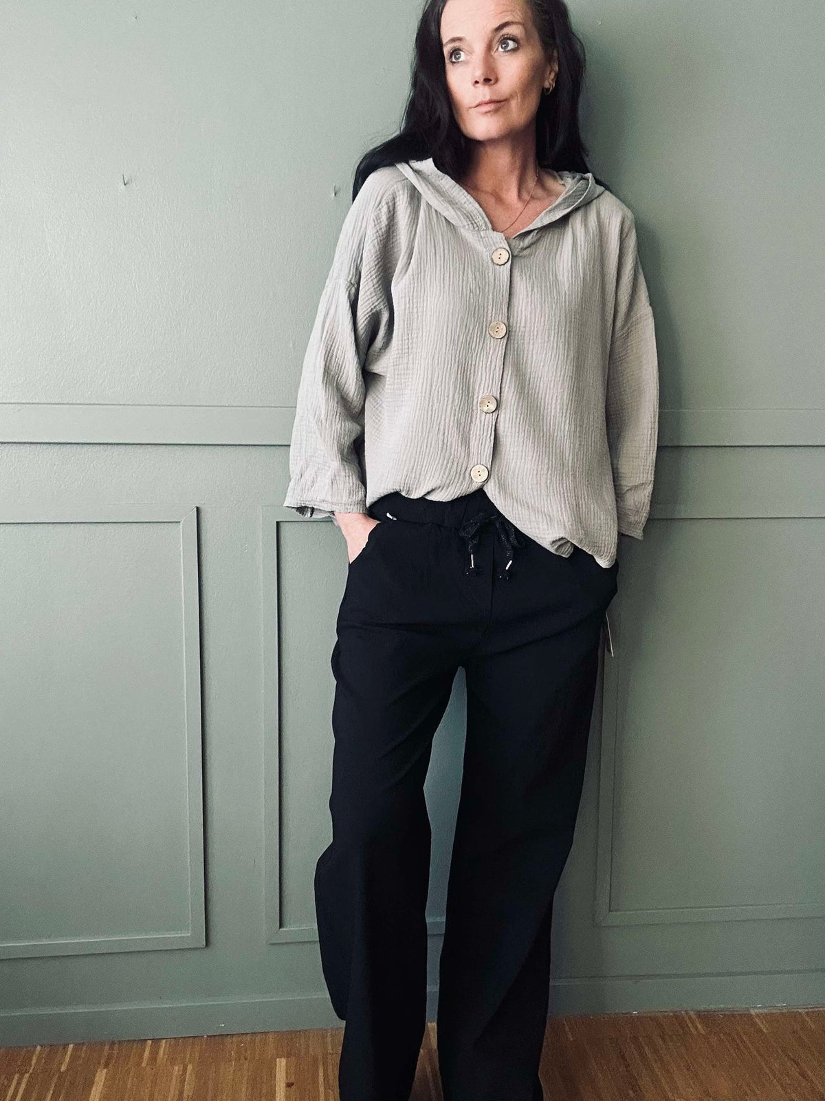 Cardigan en coton gaufré léger - Beige