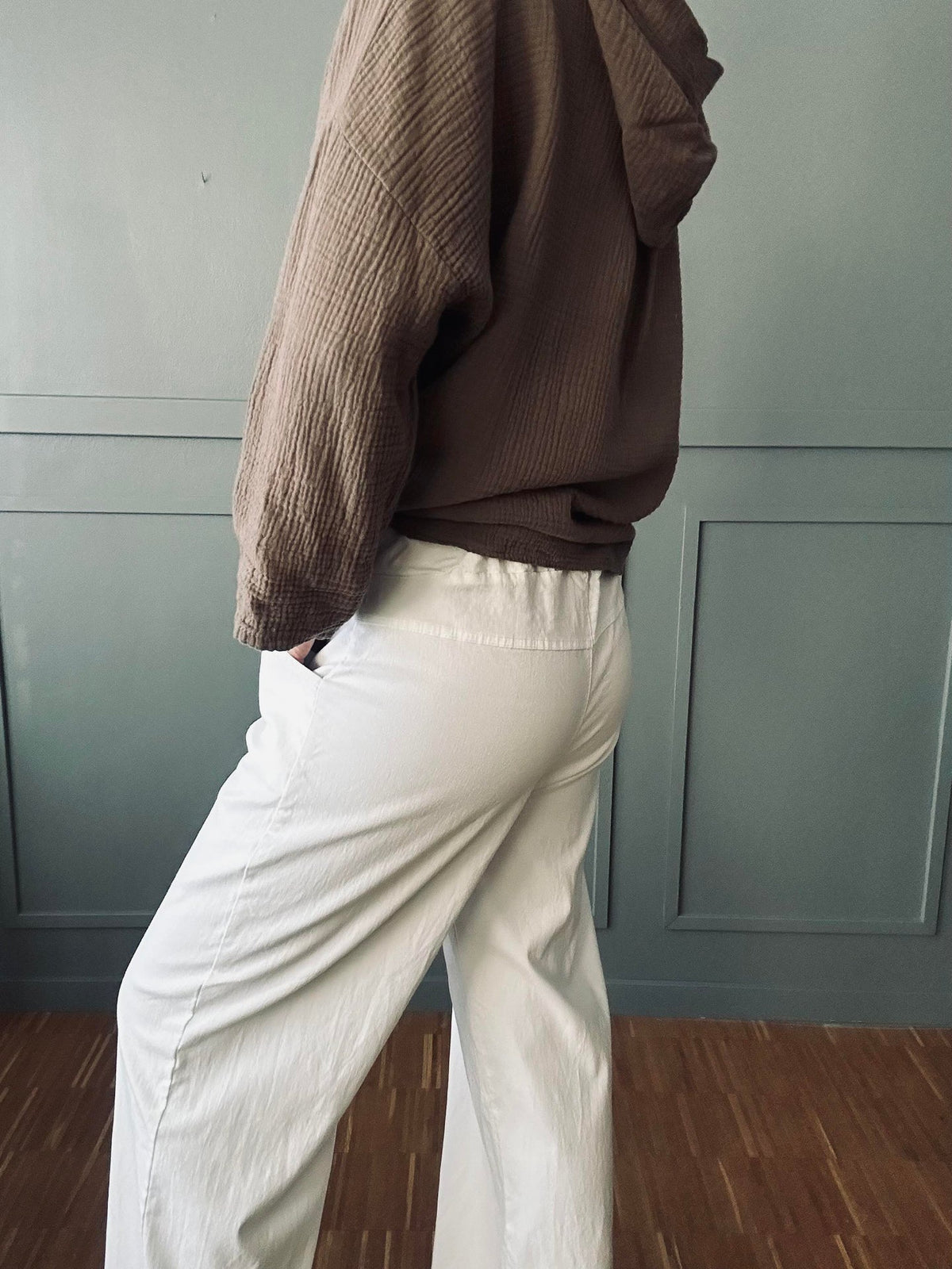 Pantalon avec stretch Blanc – plus onesize 40-48