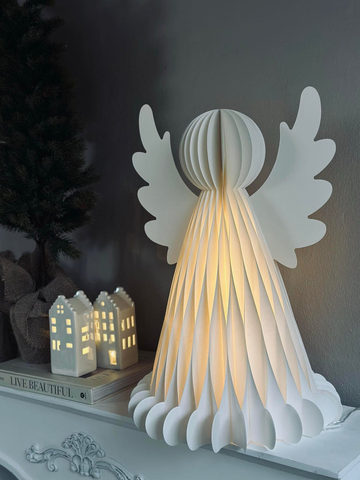 Anges avec lumière LED - 50cm