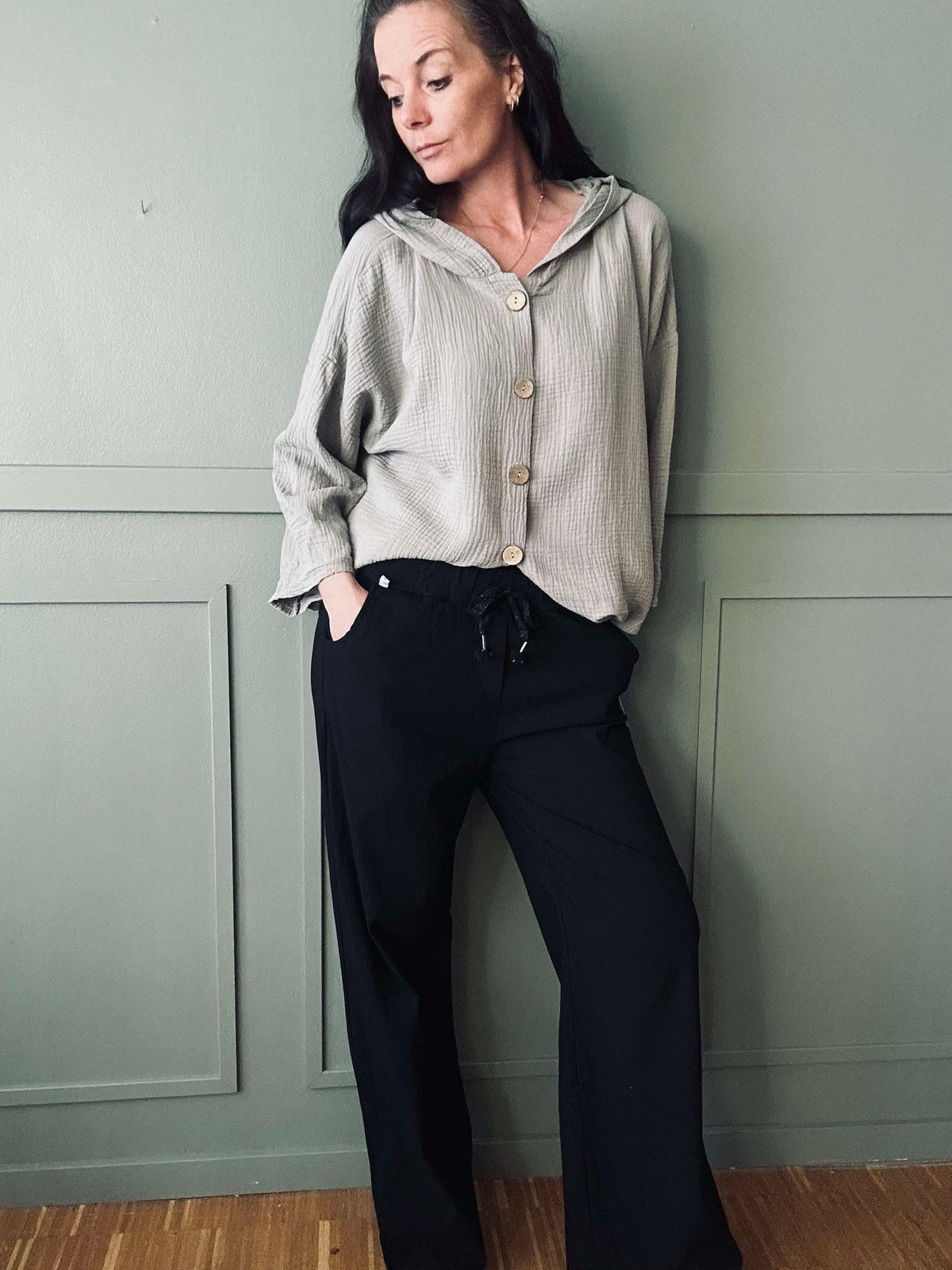Cardigan en coton gaufré léger - Beige