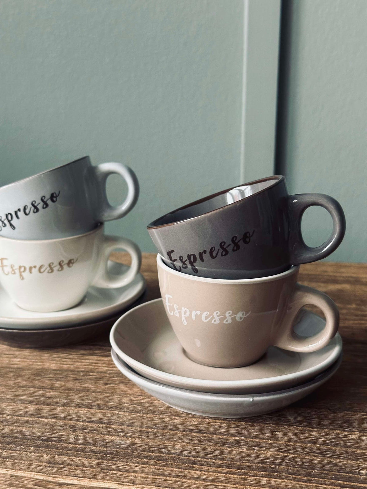 Tasse avec soucoupe Espresso 100 ml - 4 pcs
