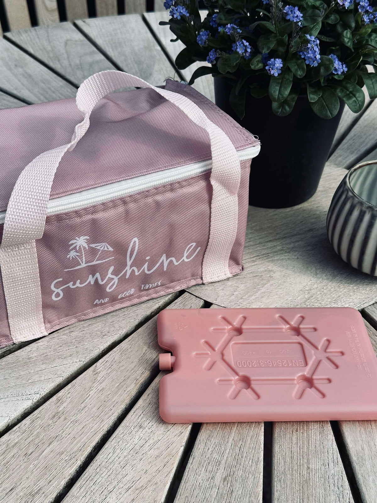 Sac isotherme av. bloc réfrigérant - Rose