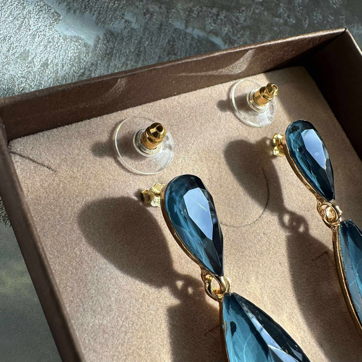 Boucles d’oreilles Maise goutte - Bleu roi