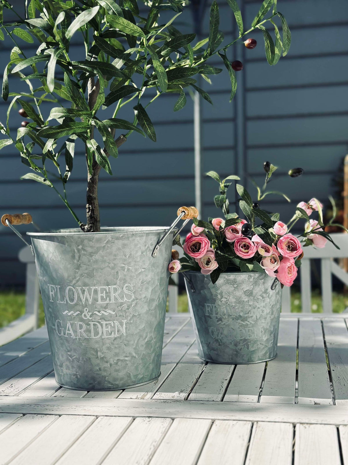 Seau de plantation - Zinc large