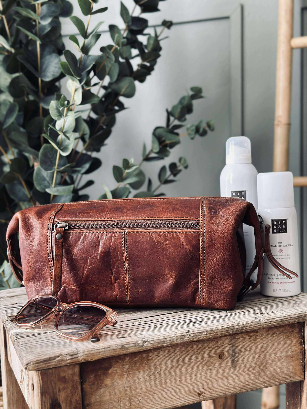Trousse de toilette - Raw deluxe, Italie cognac