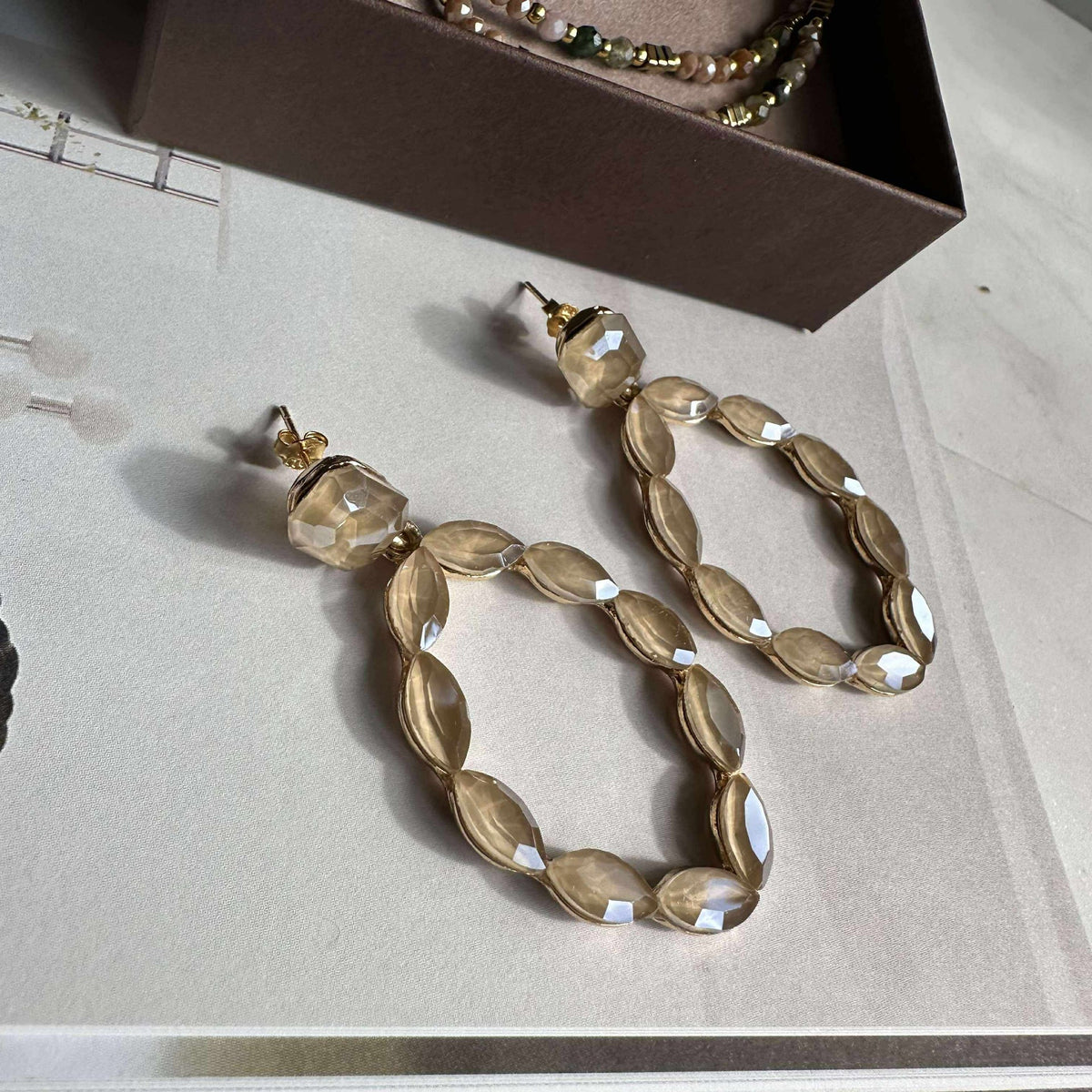 Boucles d’oreilles Melrose - Champagne