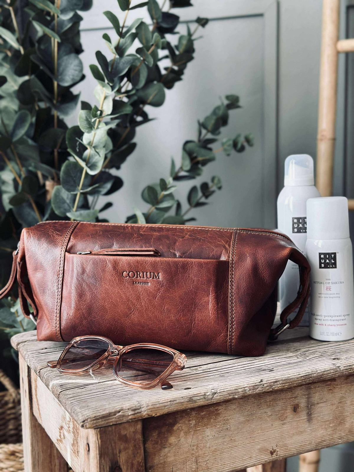 Trousse de toilette - Raw deluxe, Italie cognac