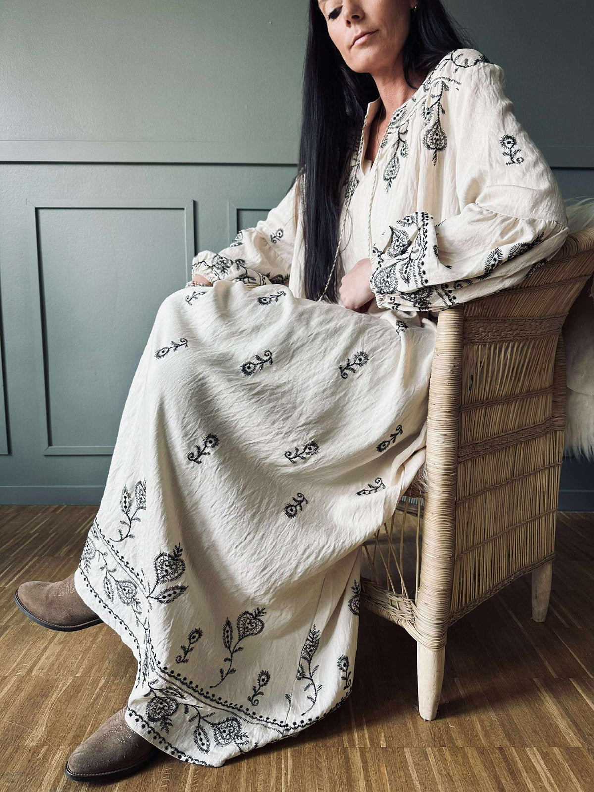 Robe Embroidery boheme