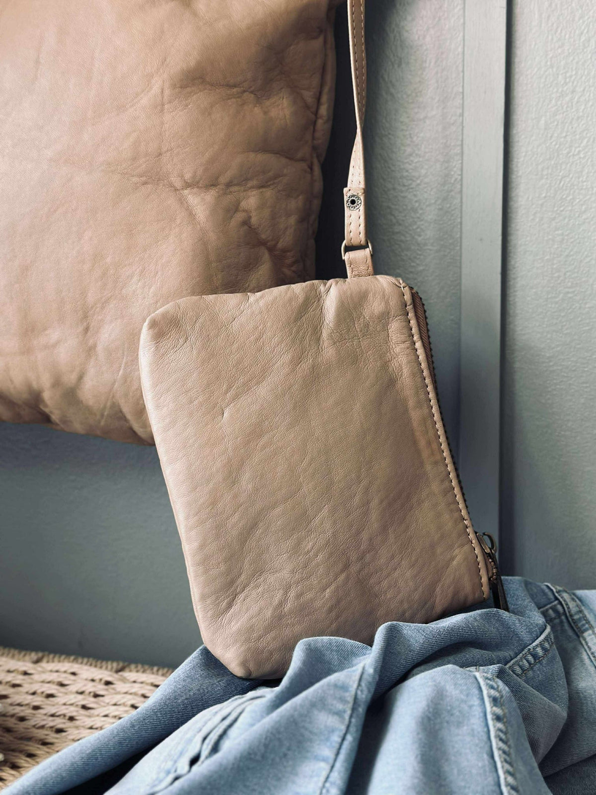 Shopper with clutch MILLE – Latte