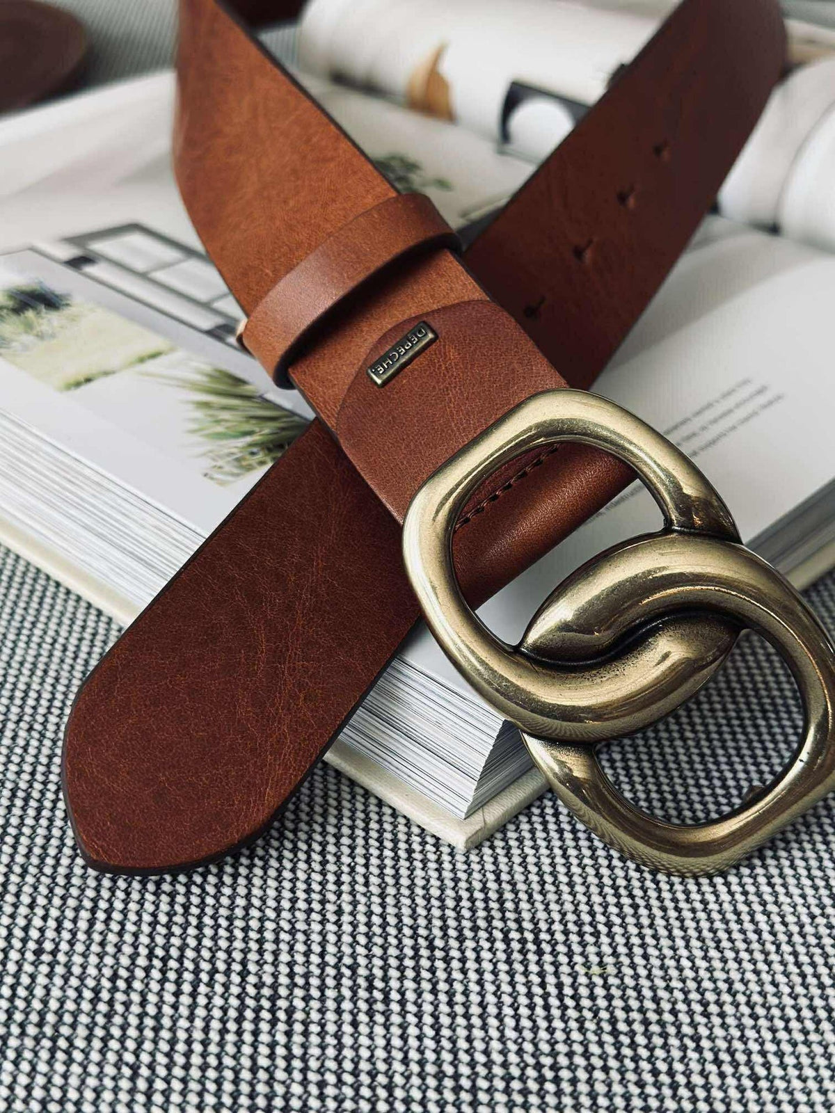 Ceinture en jean - Cognac