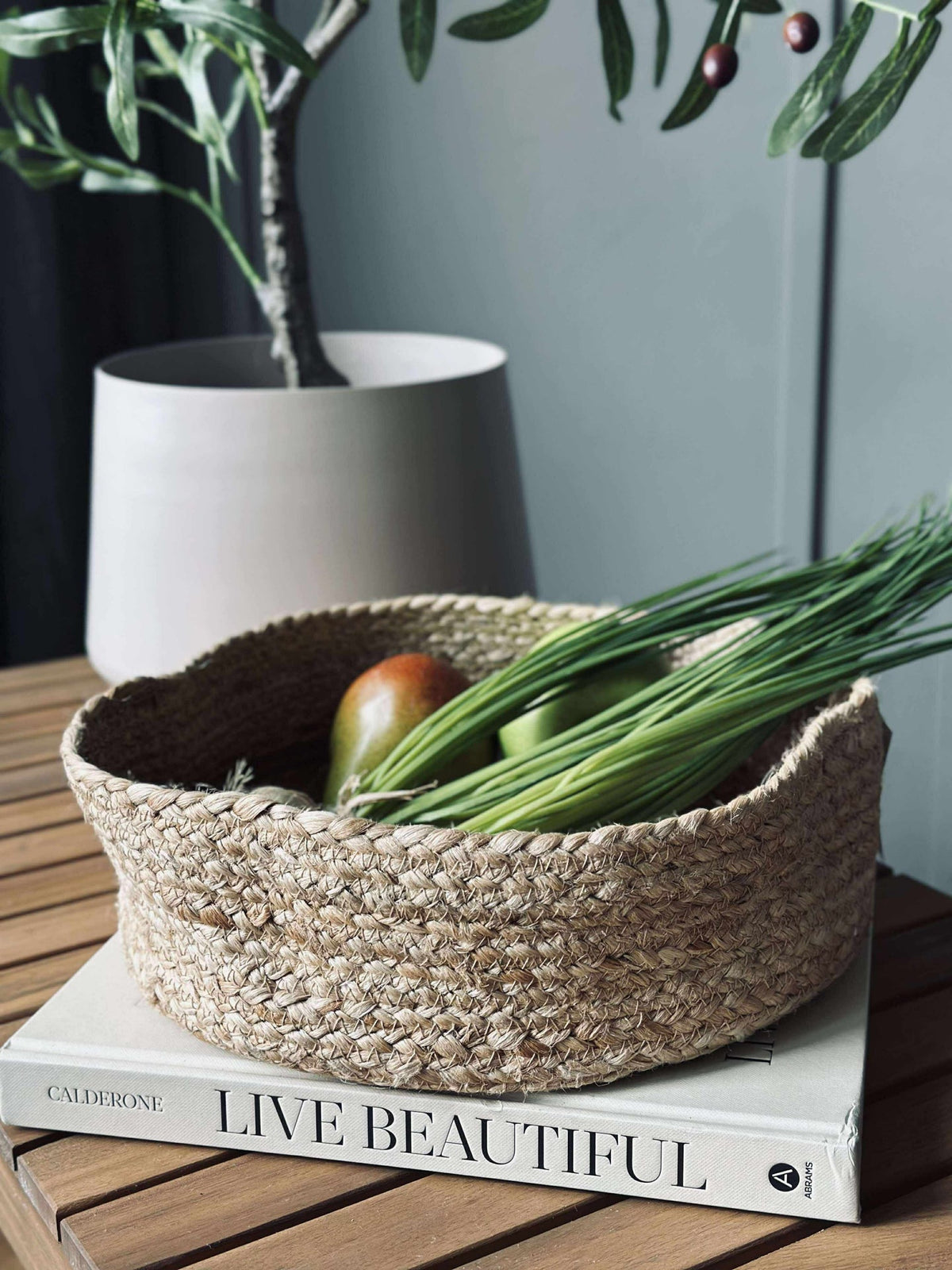 Panier rond - Jute