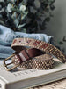 Ceinture jeans avec clous - Brown/ gold