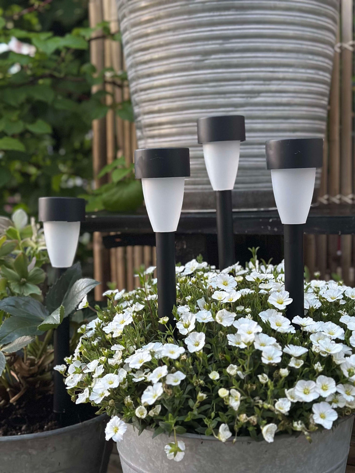 Torche avec panneau solaire – Lot de 4 pièces