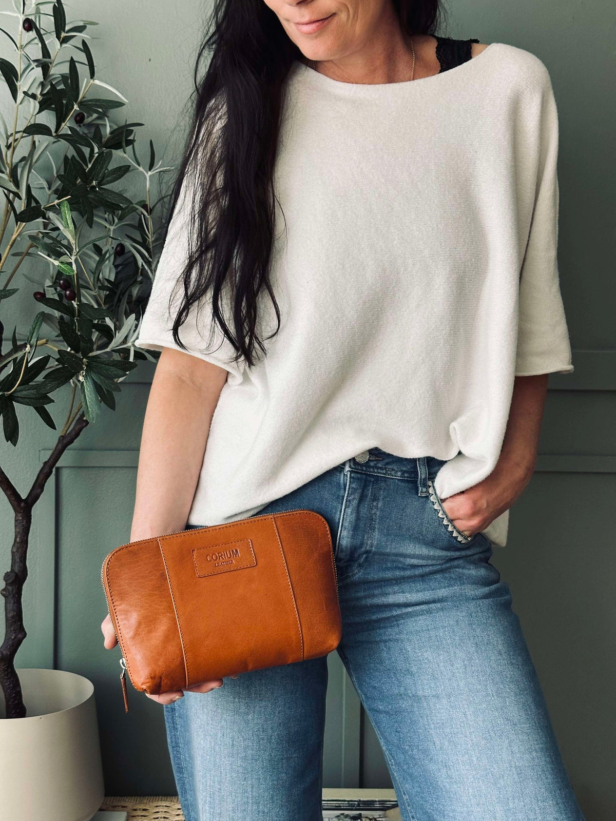 Pochette Minna Cognac