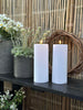 Bougies blocs LED XL d’extérieur H 25 cm - Lot de 2 avec télécommande
