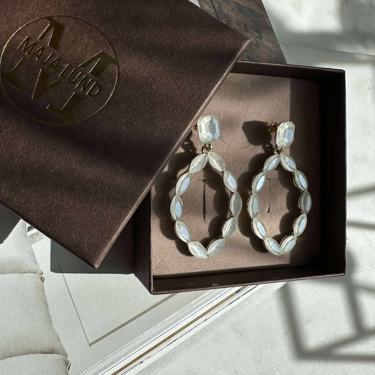 Boucles d’oreilles Melrose - Blanc cassé