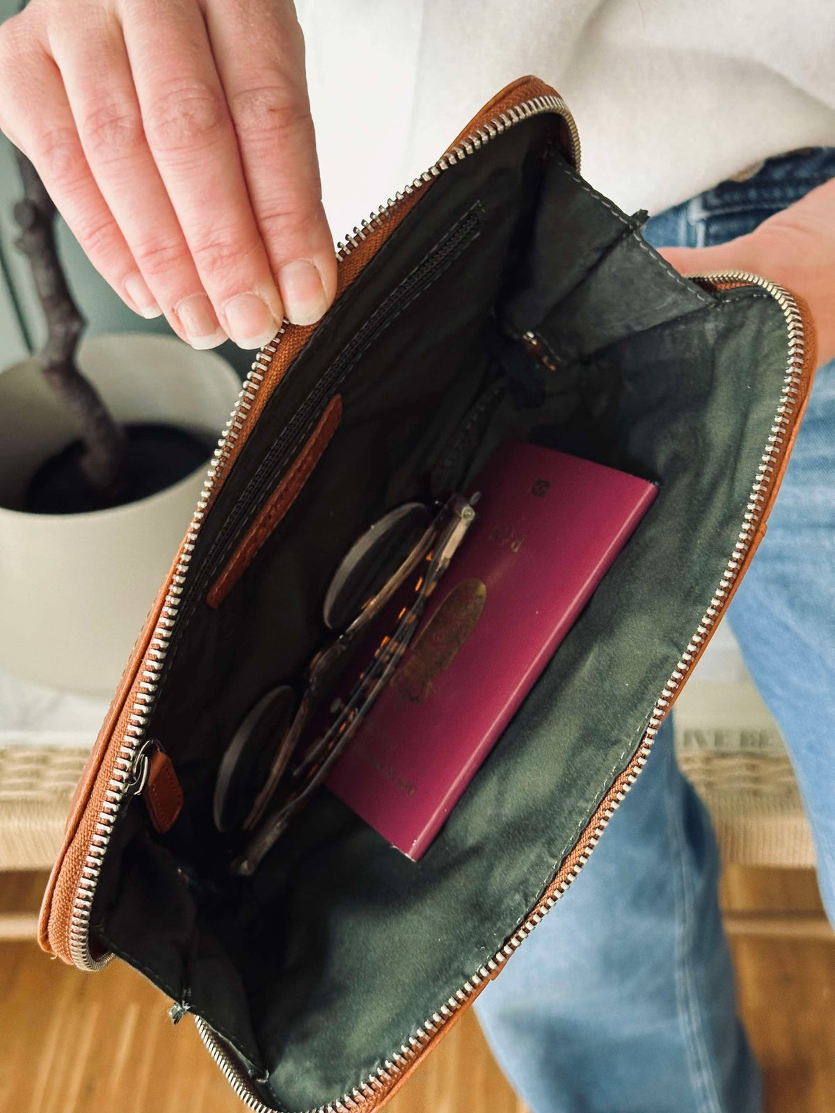Pochette Minna Cognac