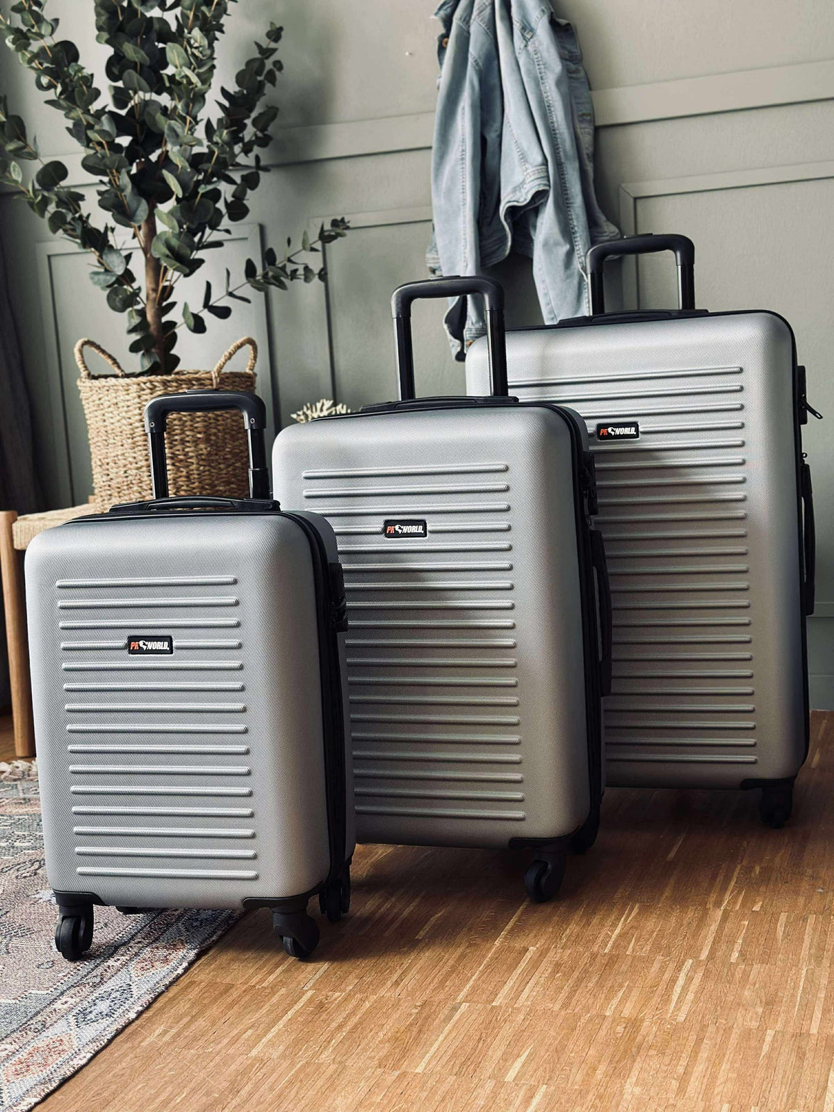 Ensemble de valises LUX Silver - lot de 3 pièces
