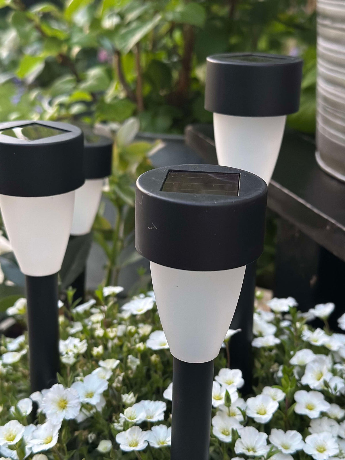 Torche avec panneau solaire – Lot de 4 pièces