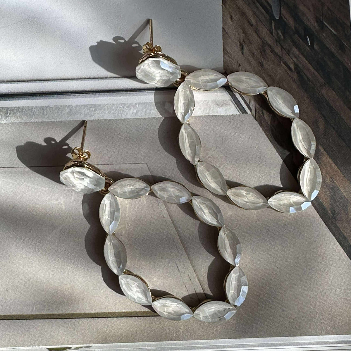 Boucles d’oreilles Melrose - Blanc cassé