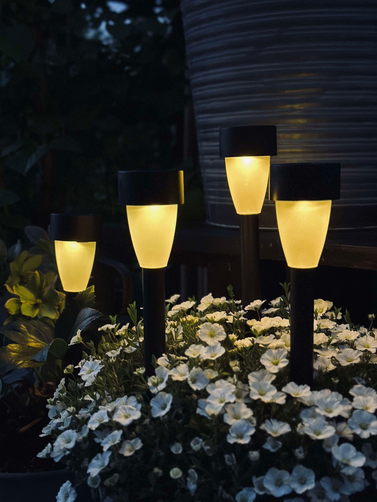 Torche avec panneau solaire – Lot de 4 pièces