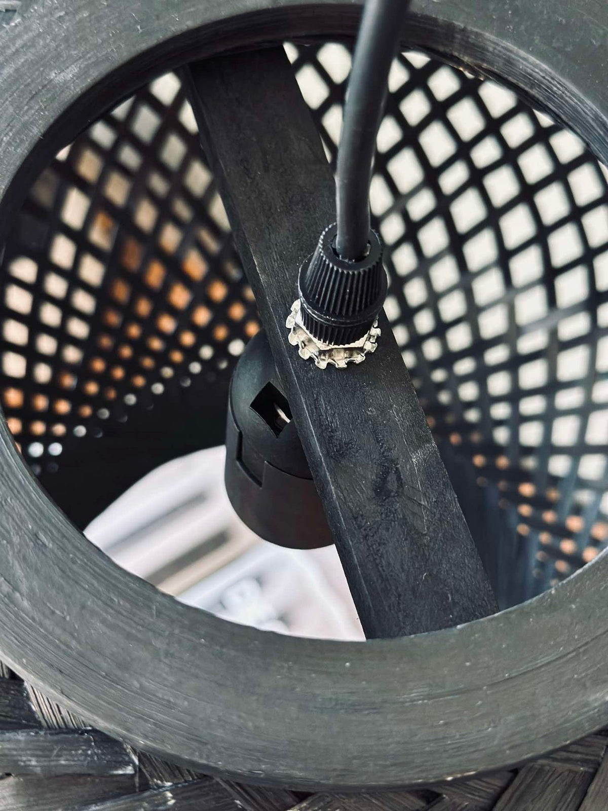 Lampe bambou - Noir dia 33