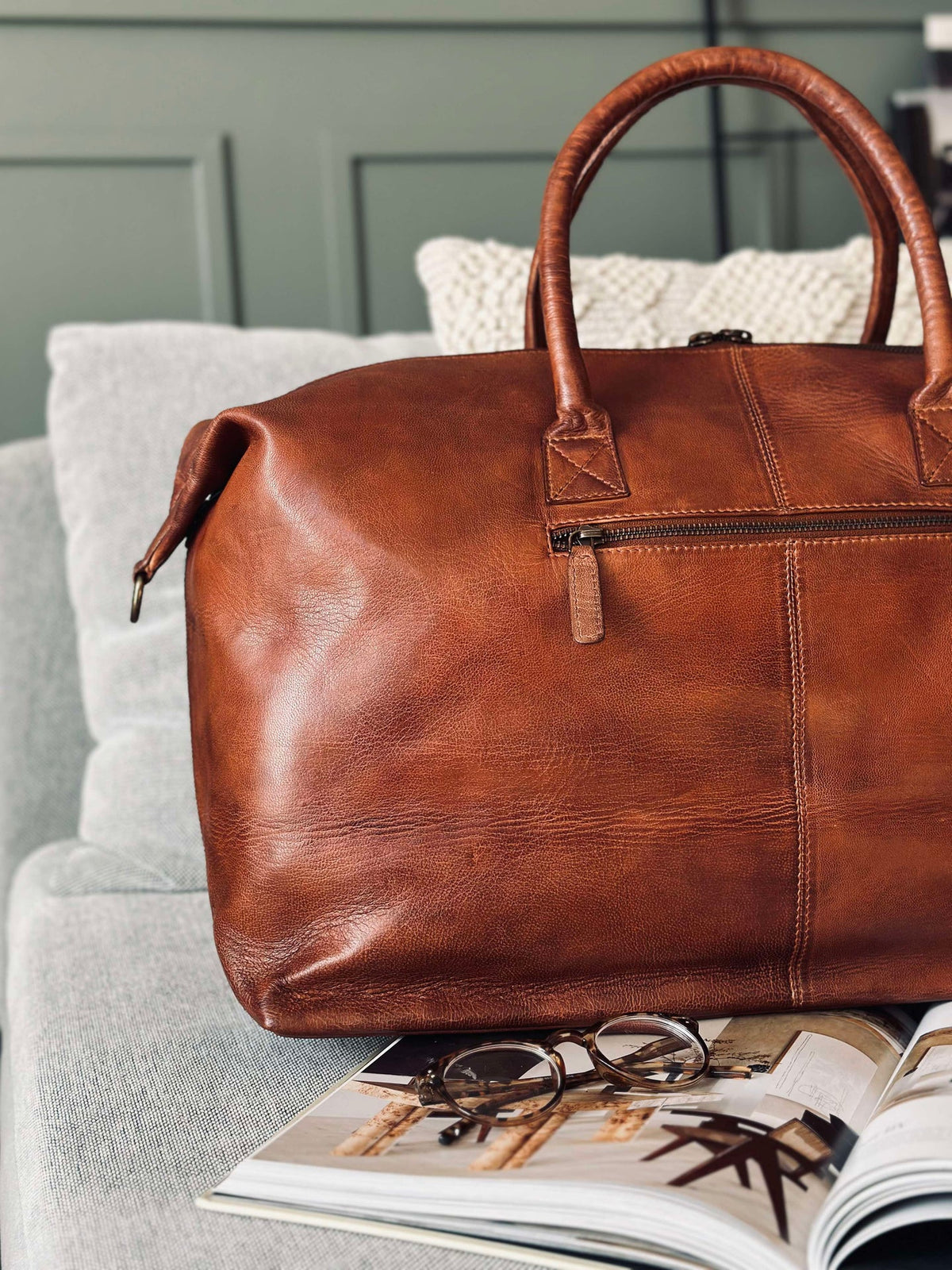 Sac de week-end DEXTER - Cognac
