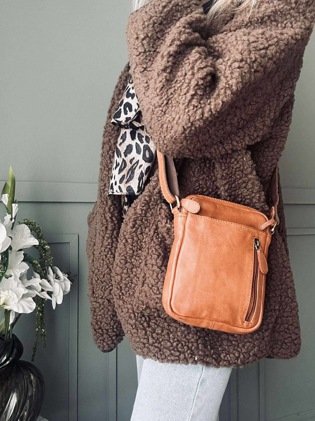 Sac mobile crossover - Cognac