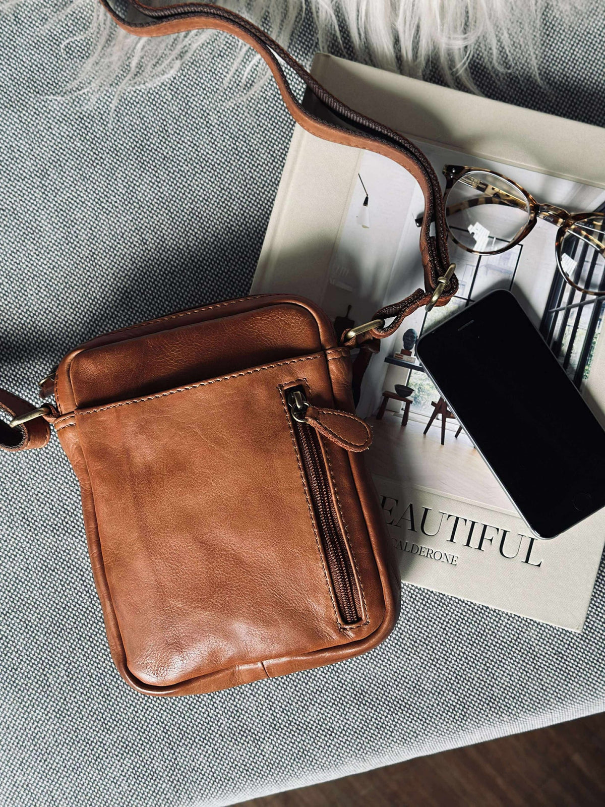 Sac mobile crossover - Cognac