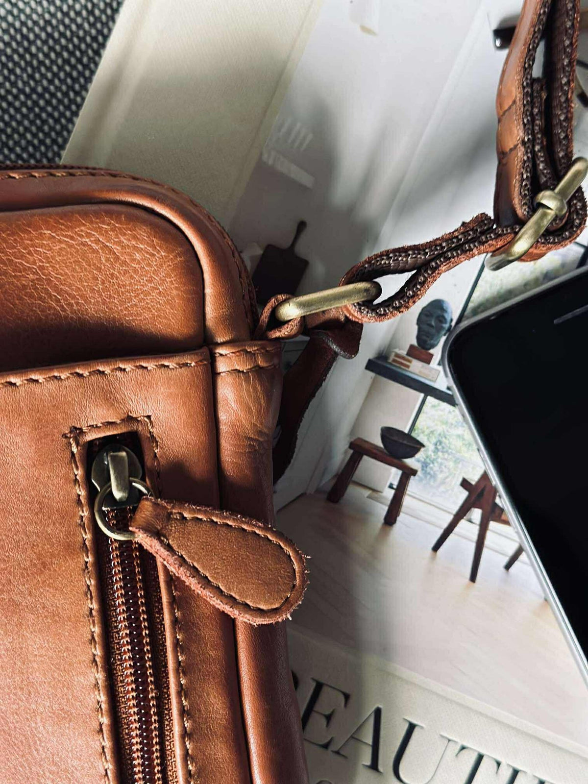 Sac mobile crossover - Cognac