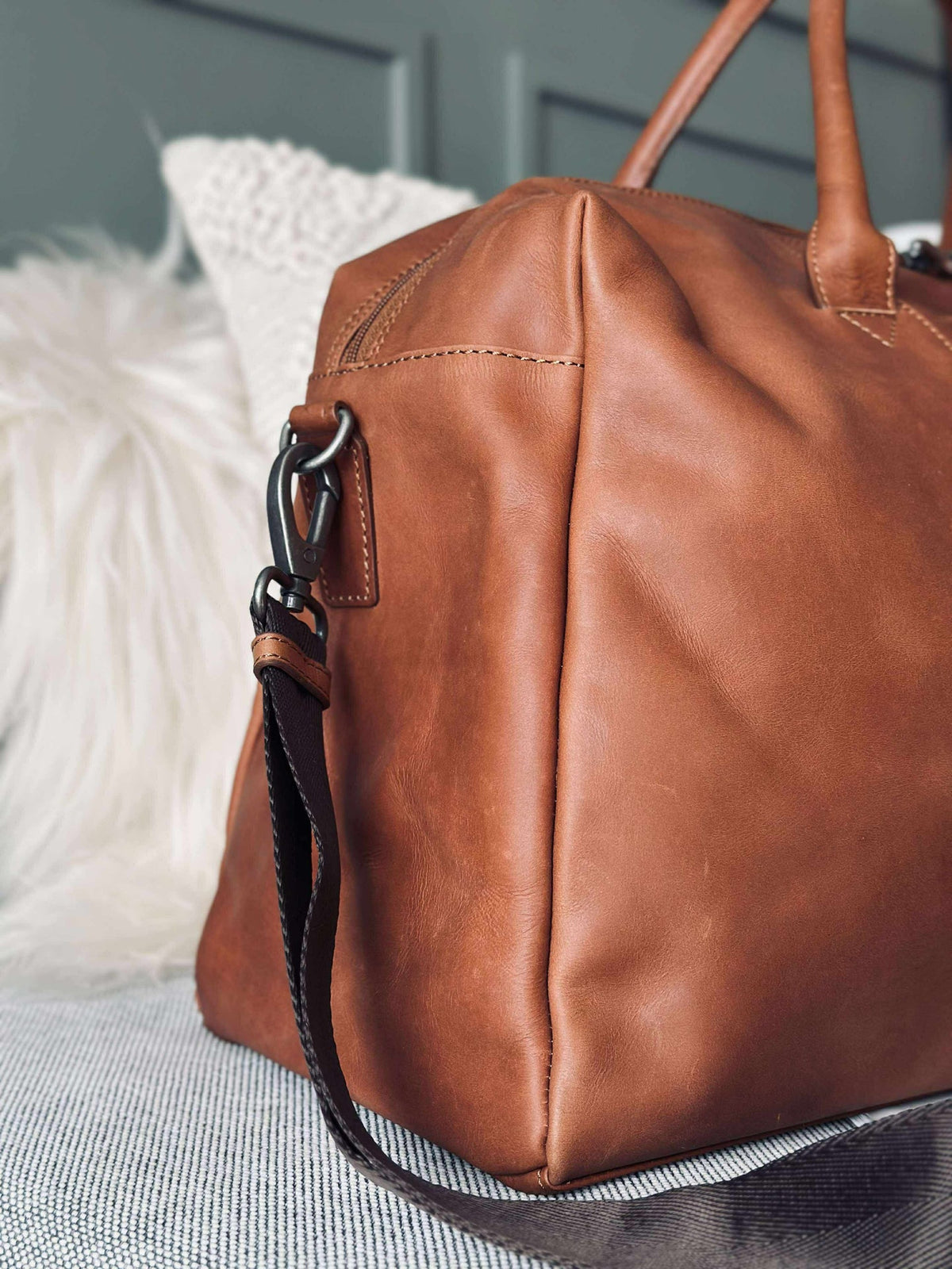 Sac de week-end LONDON cognac