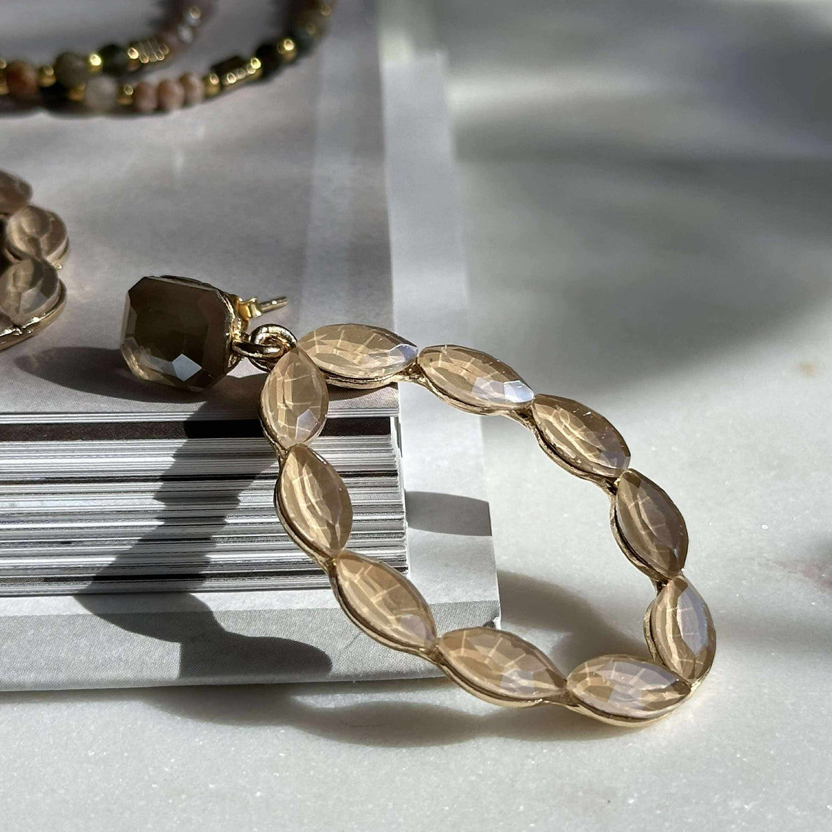 Boucles d’oreilles Melrose - Champagne