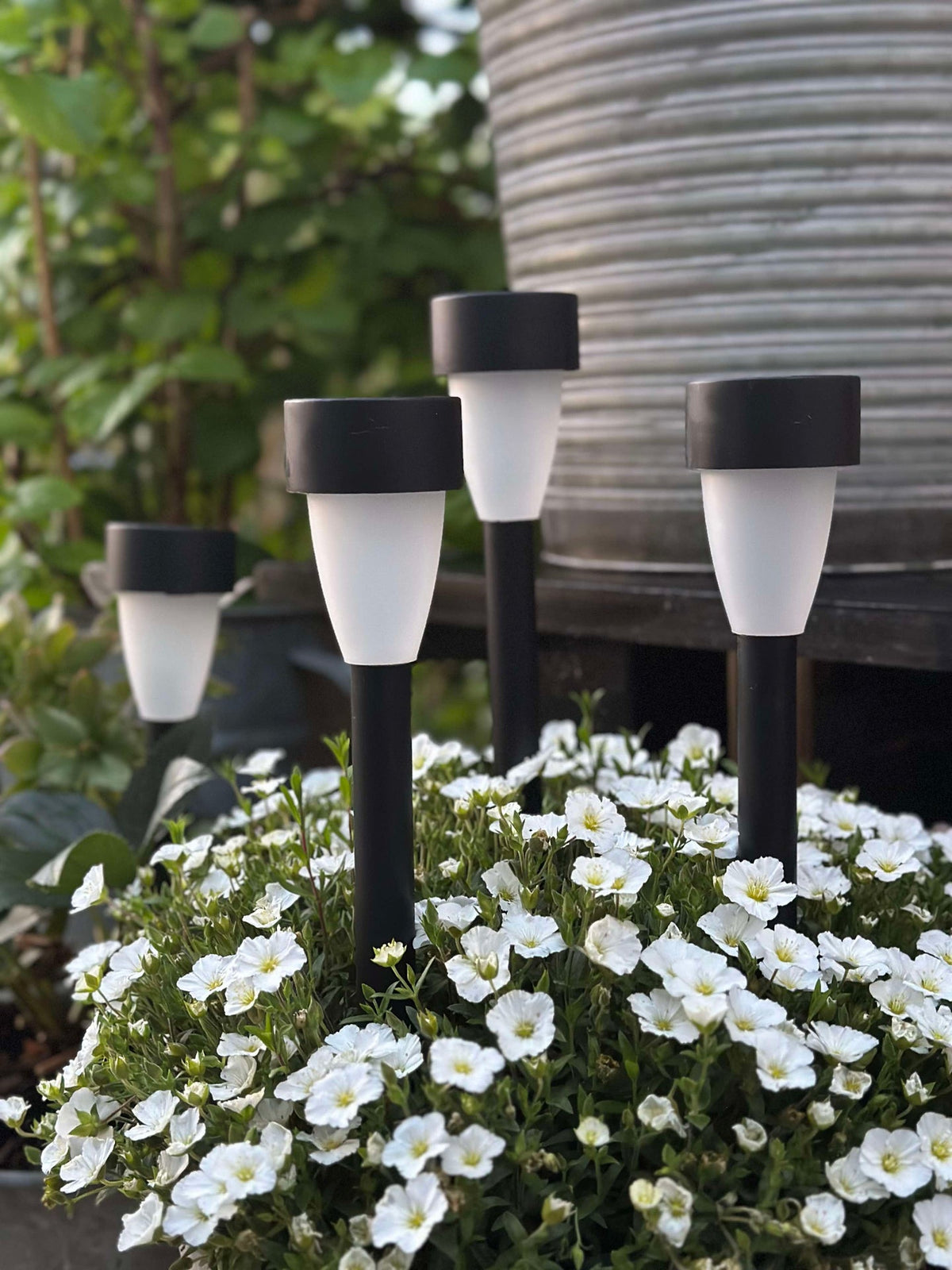 Torche avec panneau solaire – Lot de 4 pièces