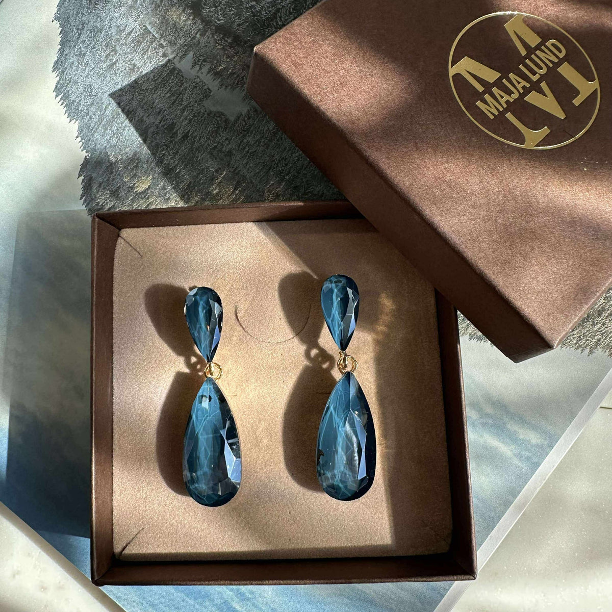 Boucles d’oreilles Maise goutte - Bleu roi