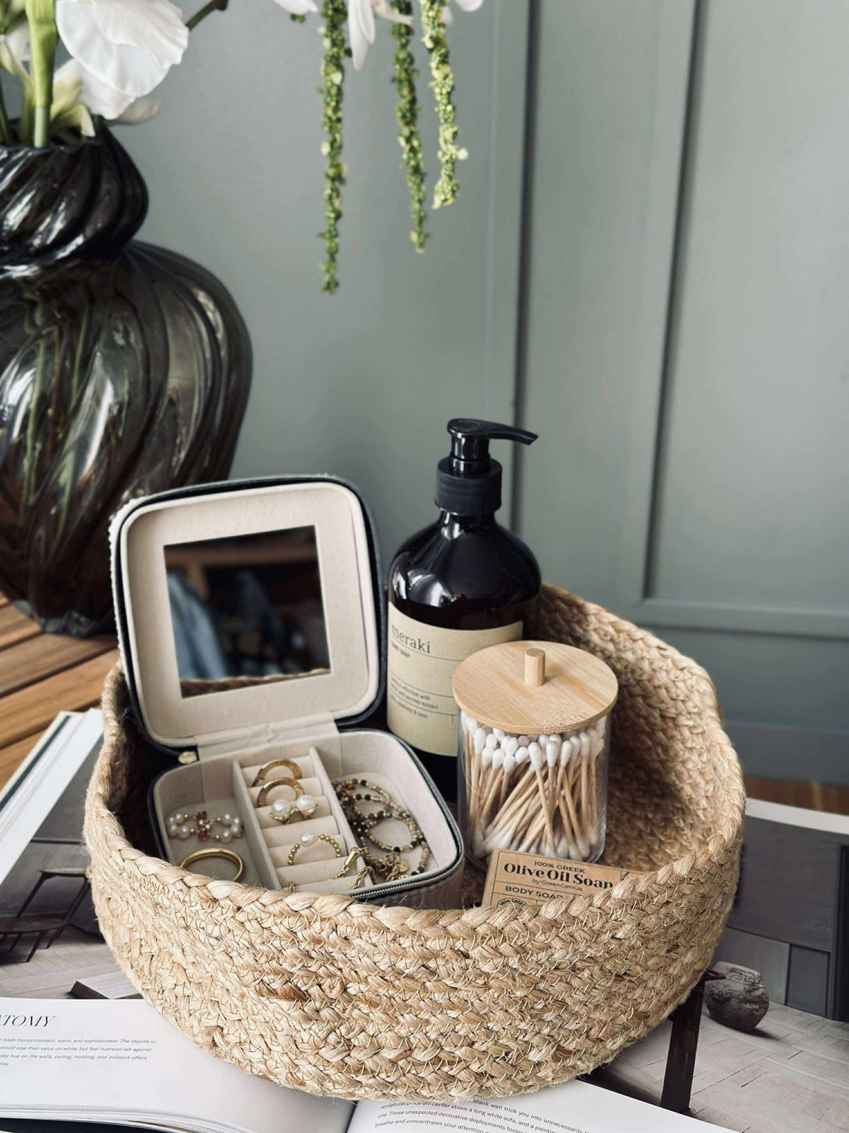 Panier rond - Jute
