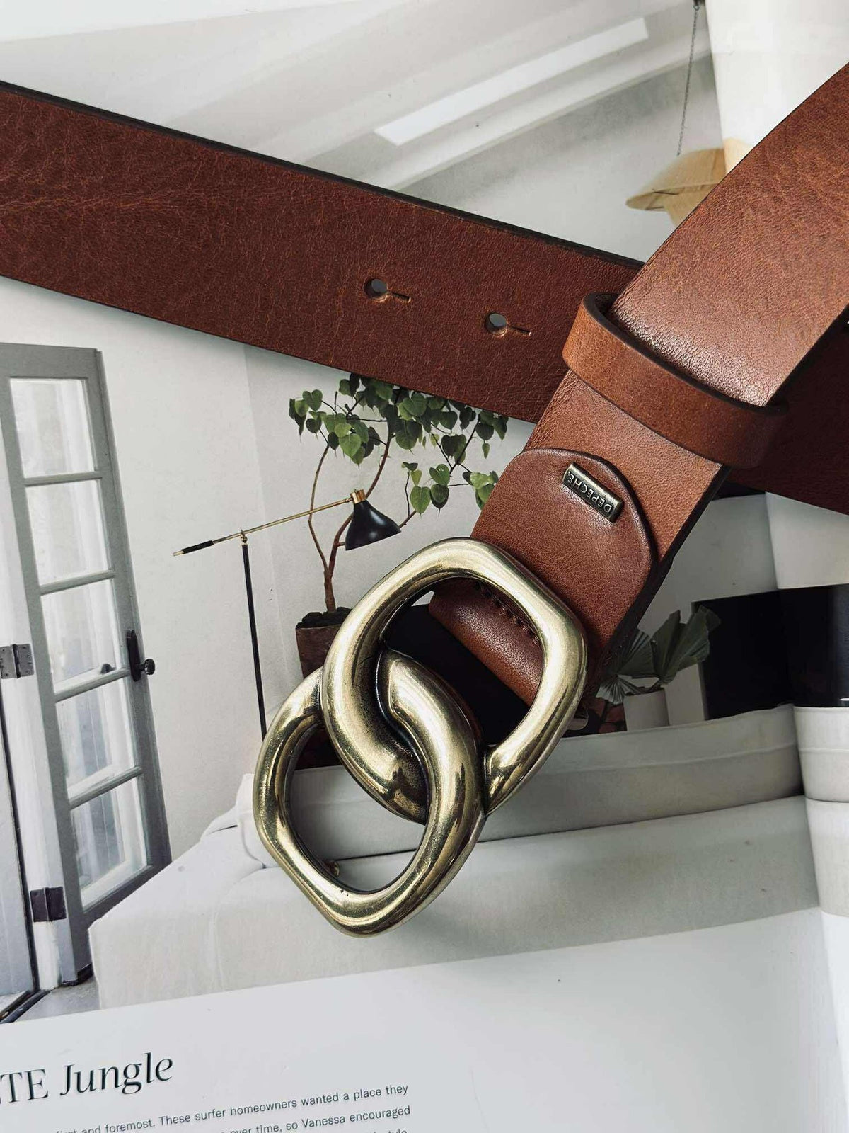 Ceinture en jean - Cognac