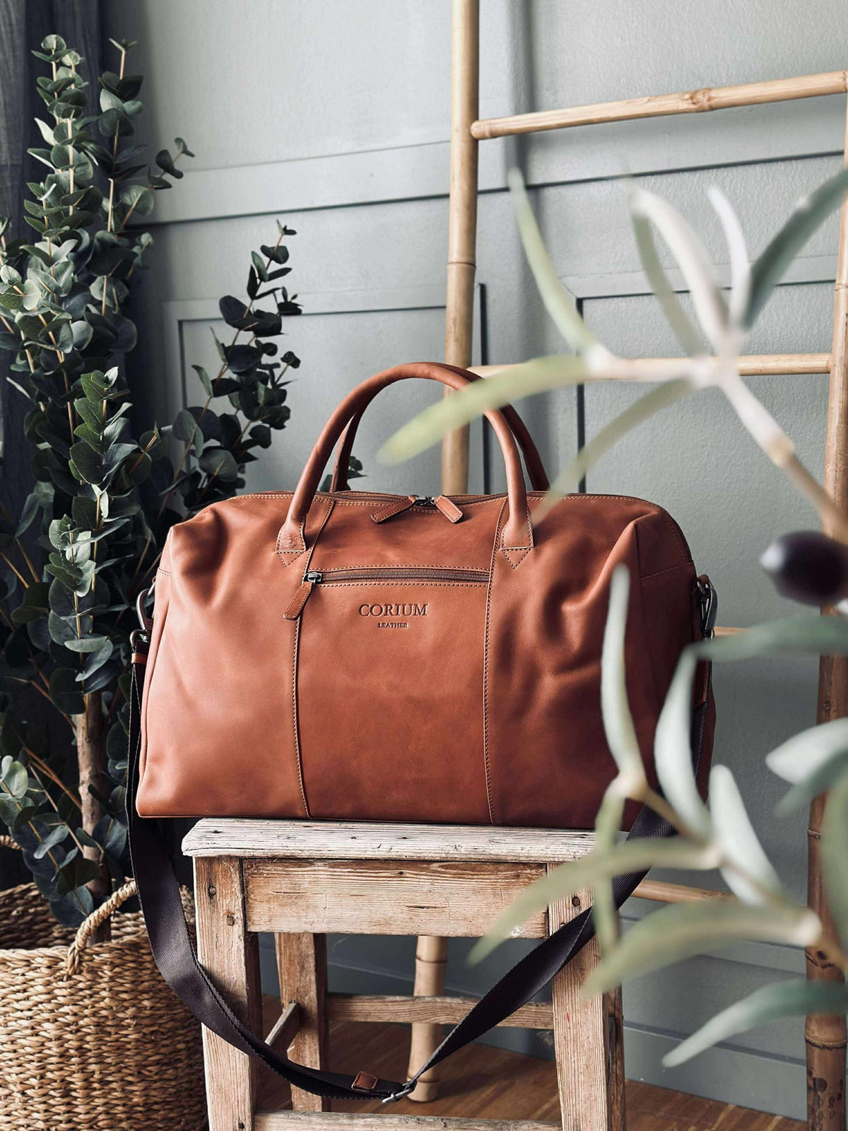 Sac de week-end LONDON cognac