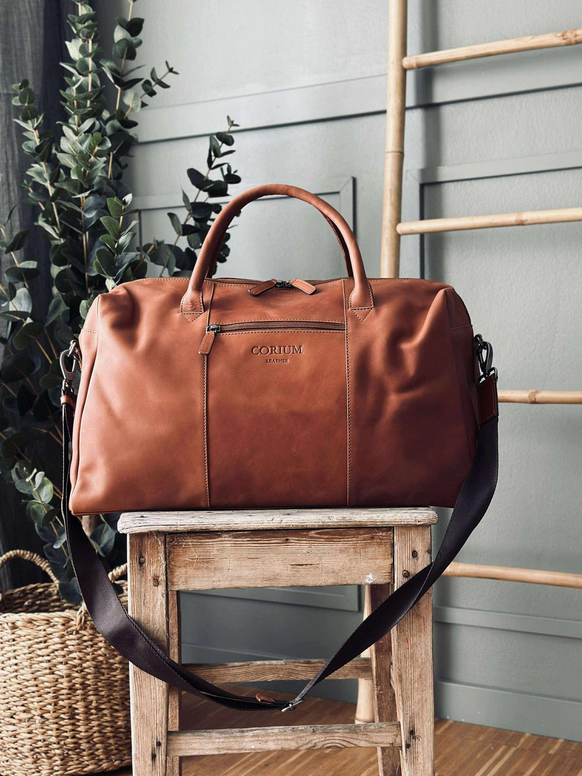 Sac de week-end LONDON cognac