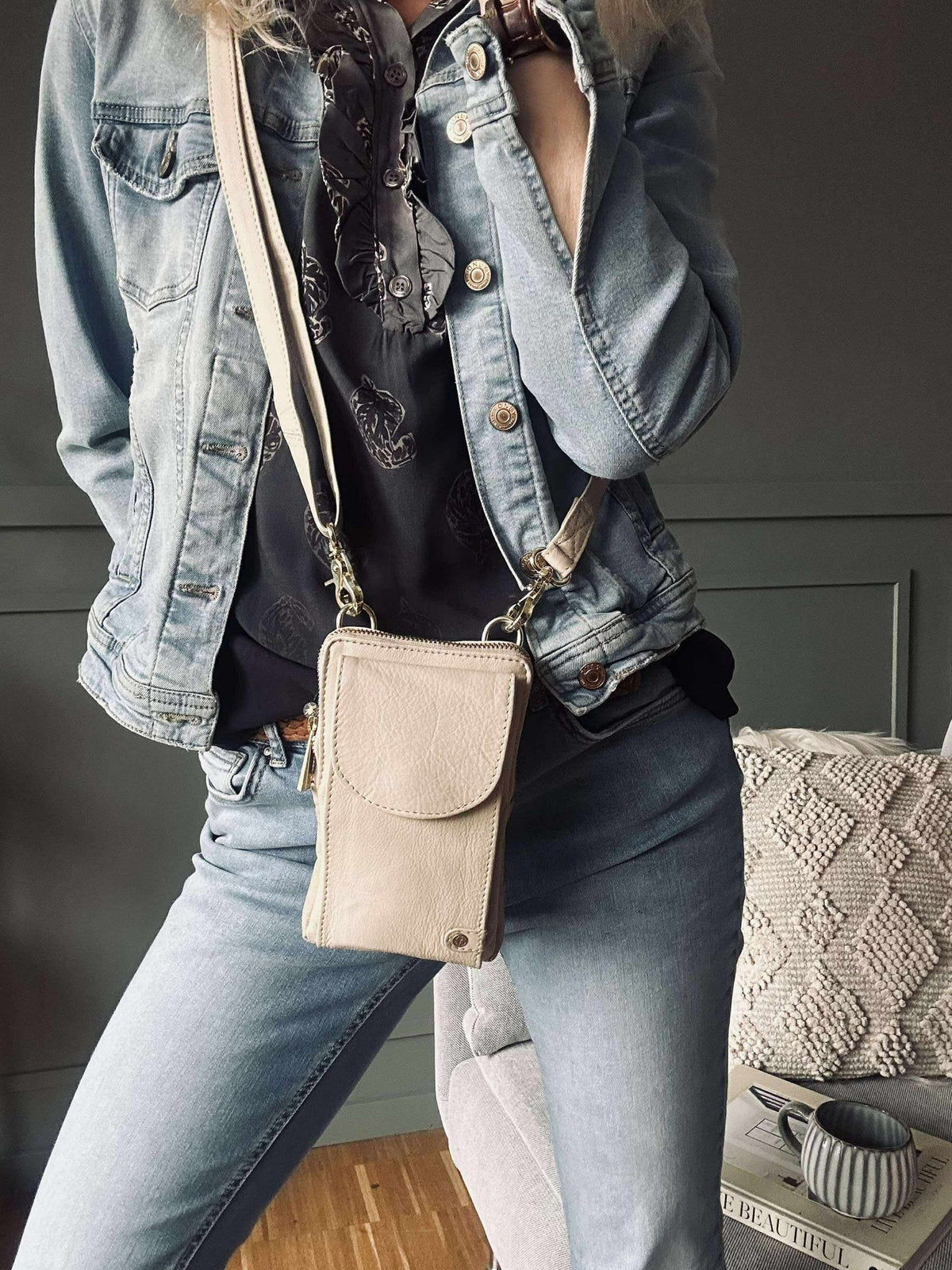 Sac pour téléphone - Sand / gold