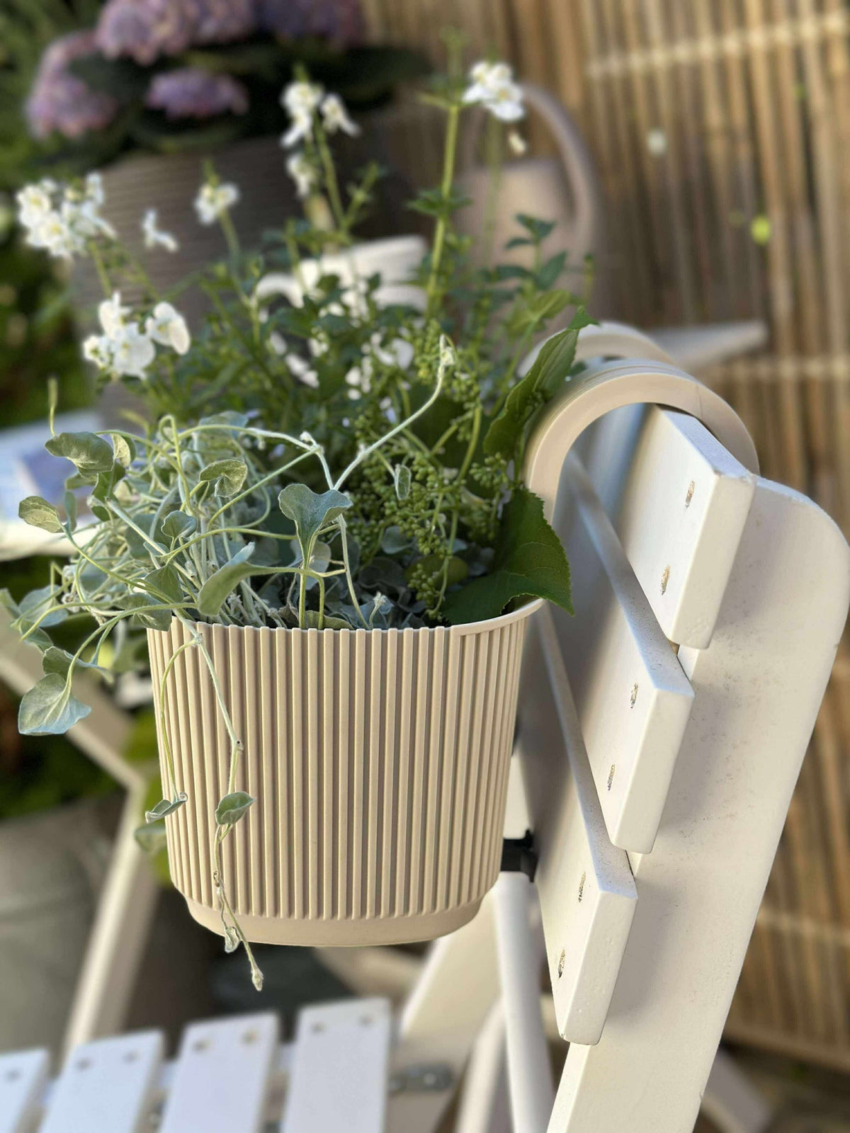 Jardinière avec suspension – Crème