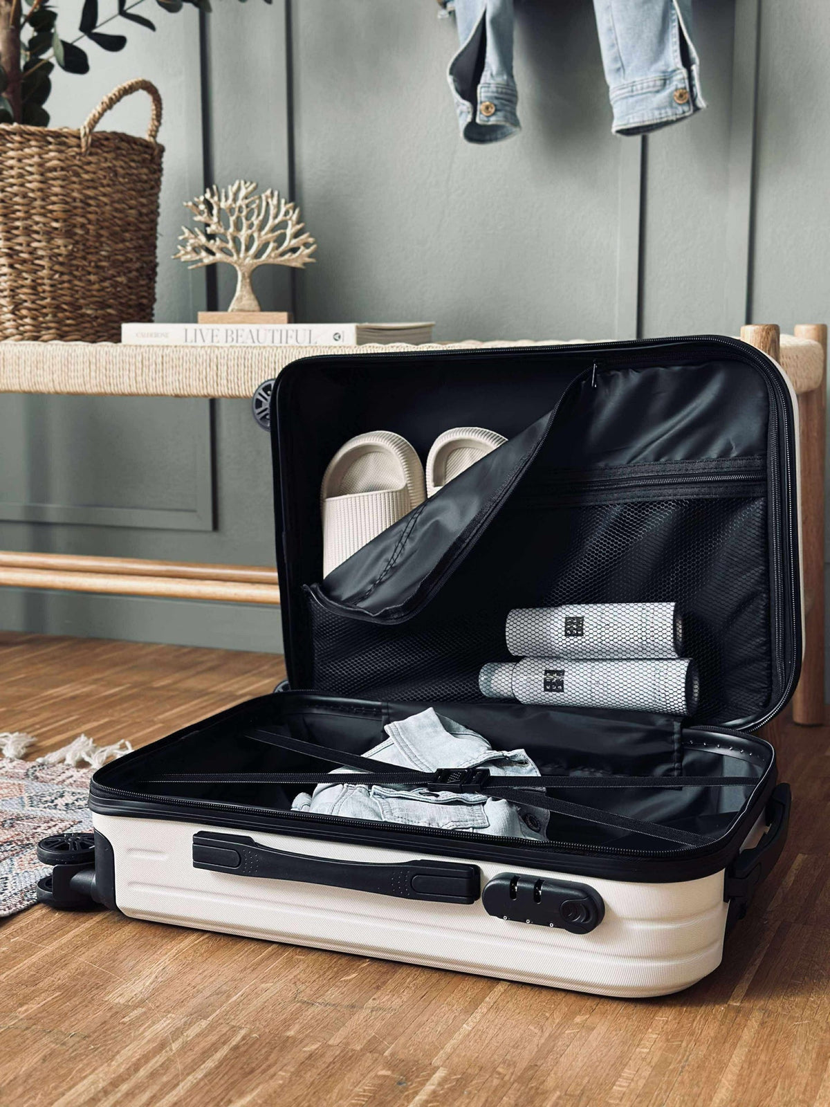 Valise trolley - Beige