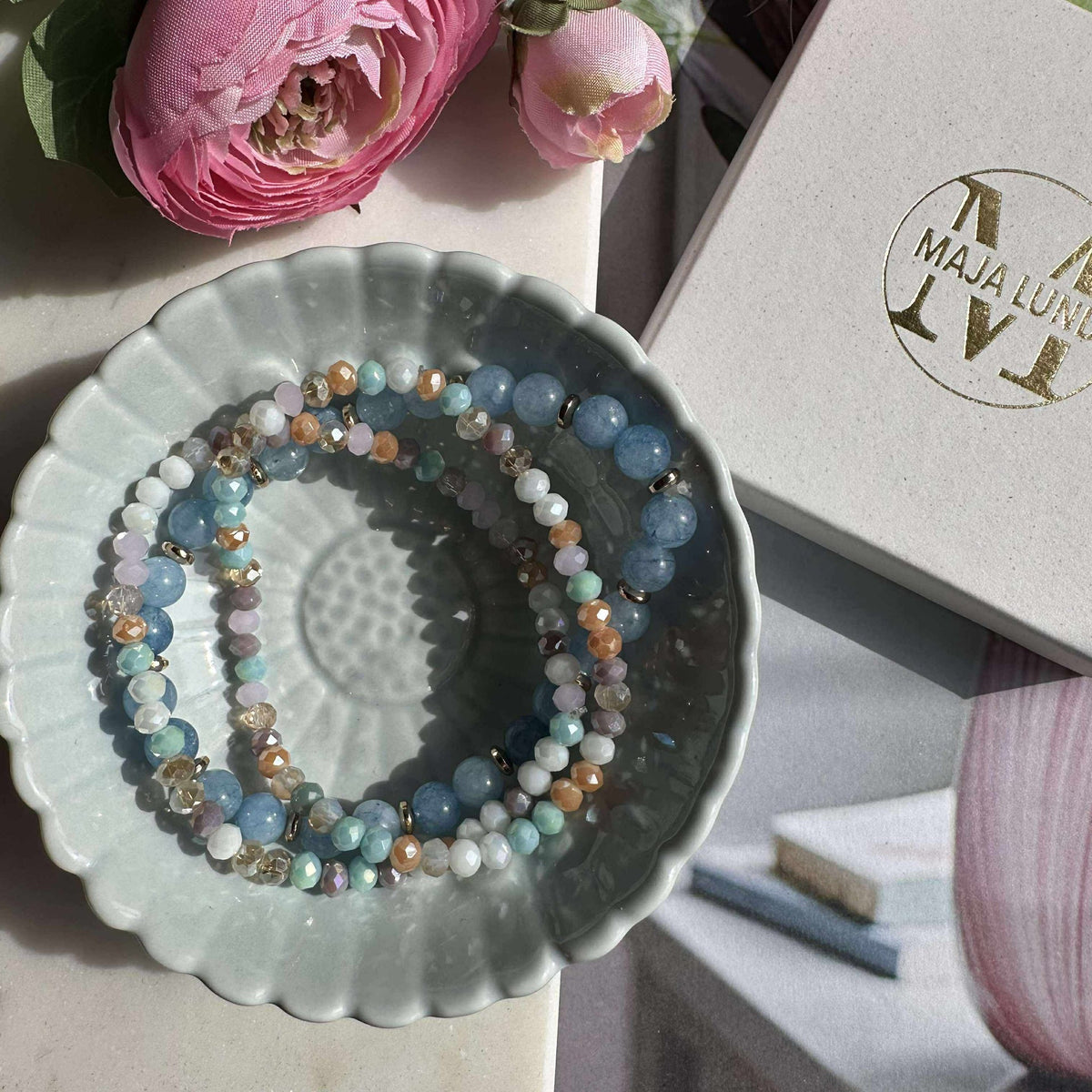 Bracelet Luna Soft blue – Set de 3 pièces