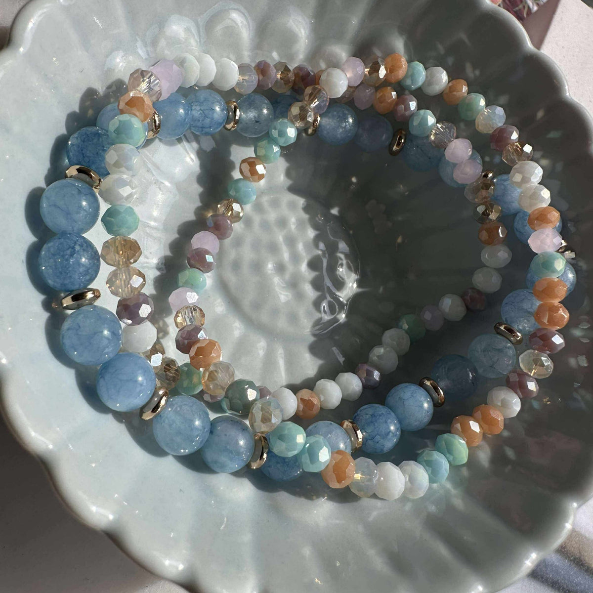 Bracelet Luna Soft blue – Set de 3 pièces