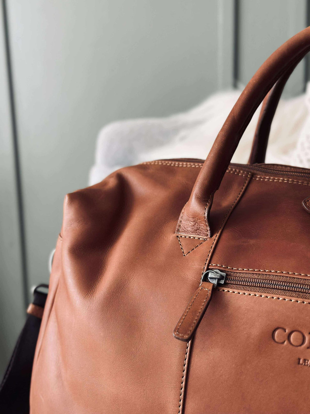 Sac de week-end LONDON cognac