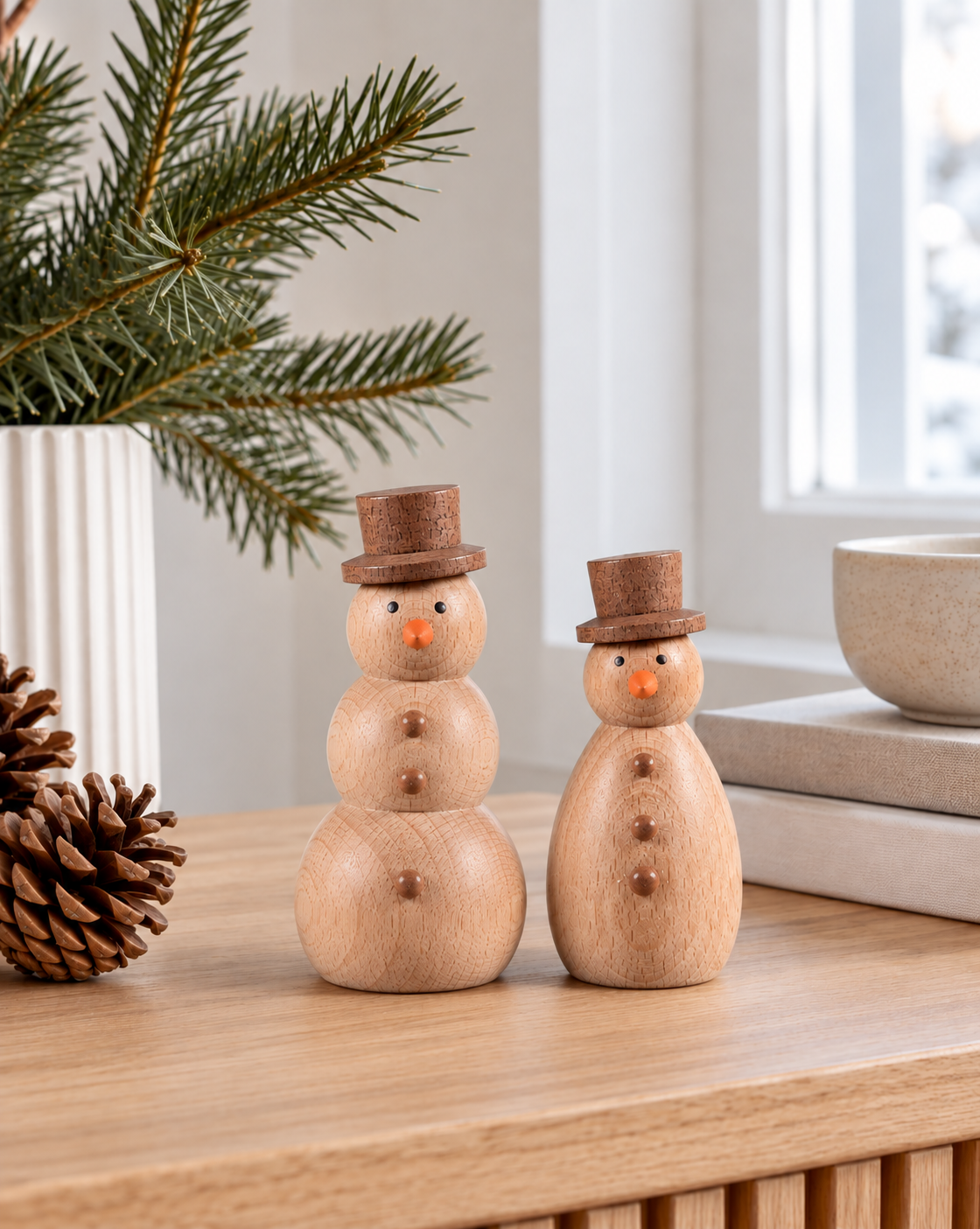Bonhomme de neige - wood – figurine décorative