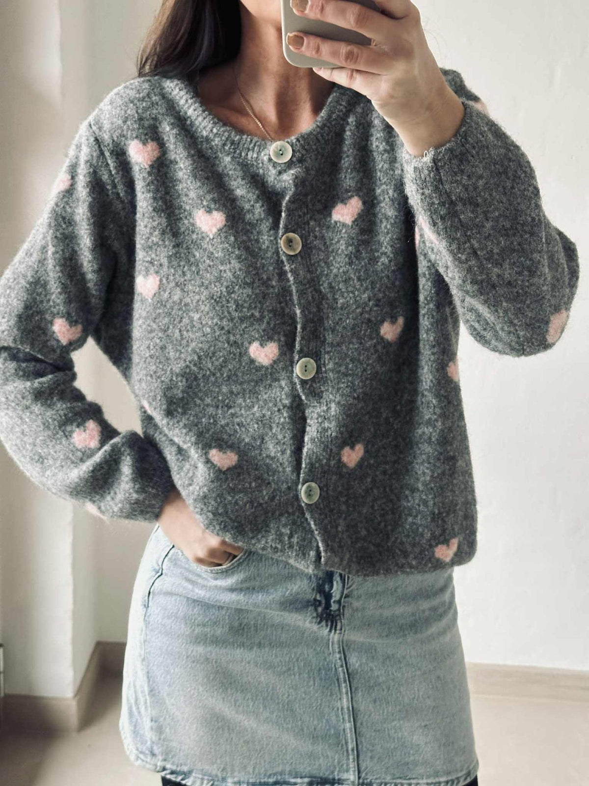Cardigan Alpaga - Cœurs
