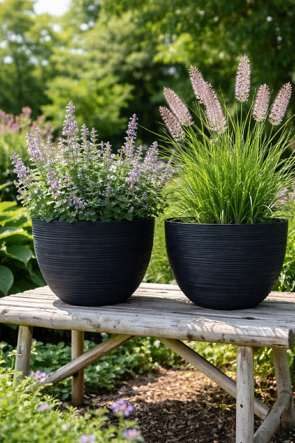 Pot rainuré – Black small