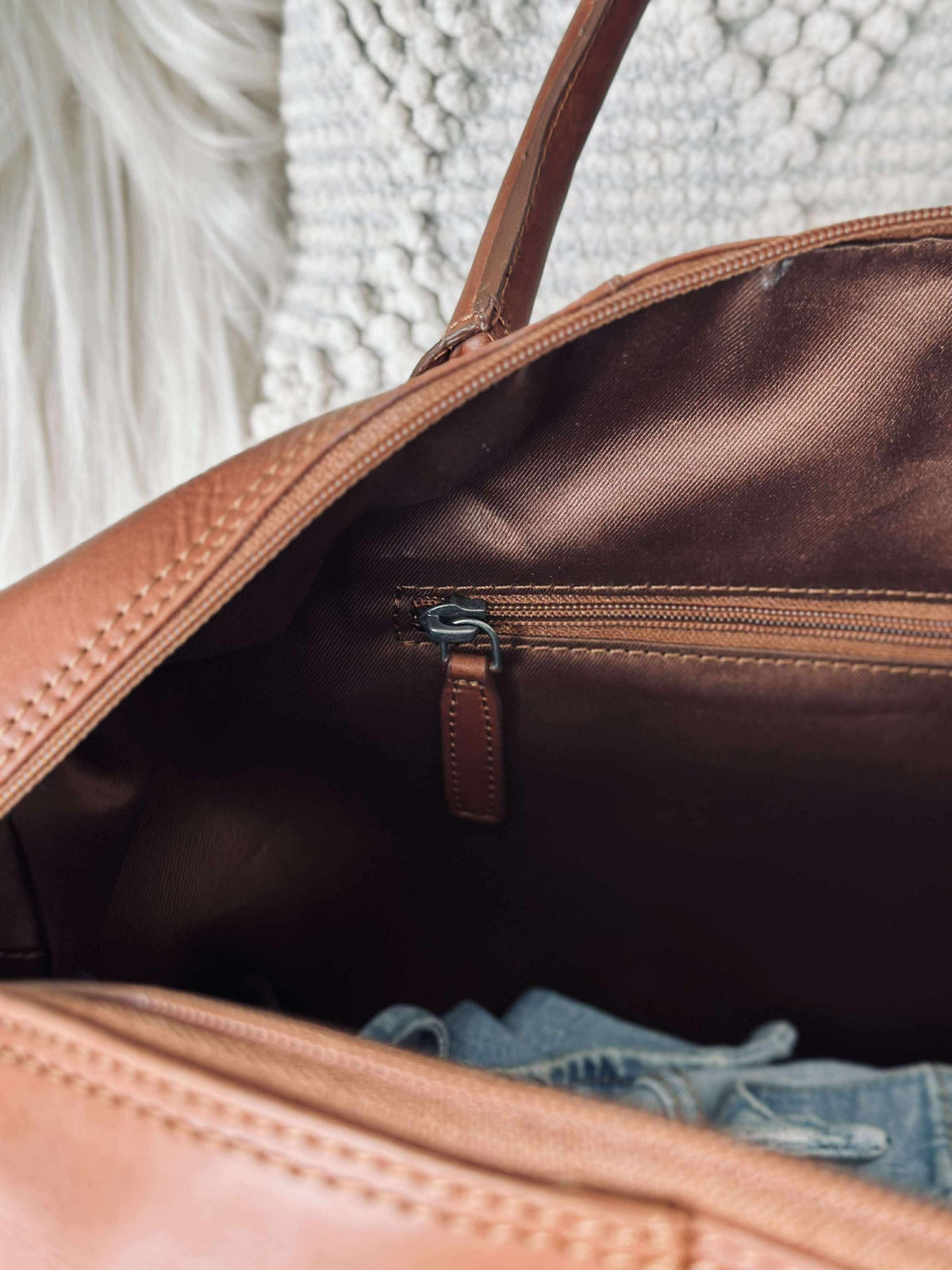 Sac de week-end LONDON cognac